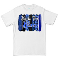 White Back the blue brushstrokes Premium Tee - FaDigitalArtStudio