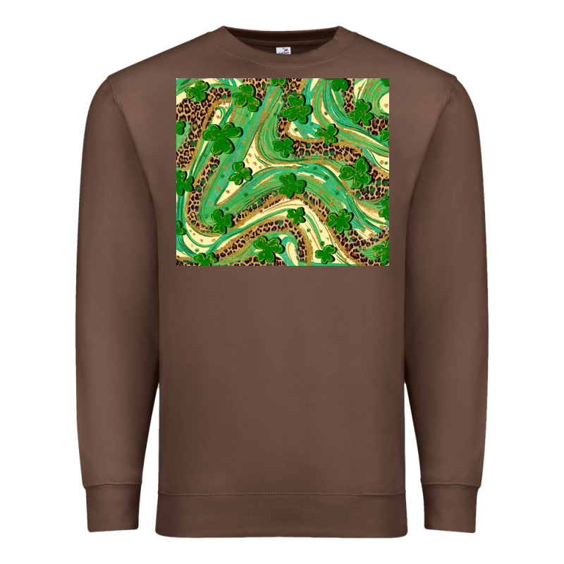 St. Patrick's Day Shamrock Leopard Premium Sweatshirt by RanaPortraitStore | Teevron