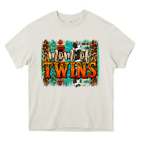 Cream mom of twins western brushstroke Heavy Core Tee - OliviaCreatesArt