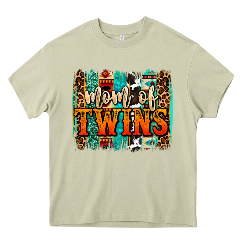 Mom Of Twins Western Brushstroke Heavy Core Tee by OliviaCreatesArt | Teevron