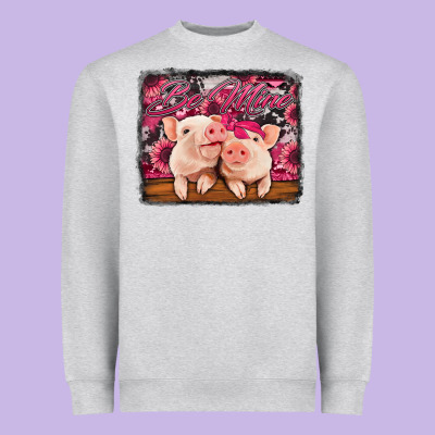 Be Mine Valentine's Day Pigs Heavyweight Sweatshirt Designed By Jasminsmagicworld