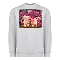 Heather Grey be mine valentine's day pigs Heavyweight Sweatshirt - Jasminsmagicworld