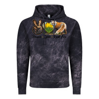 Cloud Black Peace Love Red Fox Vintage Hoodie - LillyAllenDesigns