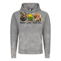 Cloud Rock Peace Love Red Fox Vintage Hoodie - LillyAllenDesigns