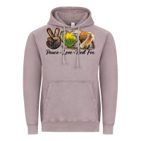 Vintage Zinc Peace Love Red Fox Vintage Hoodie - LillyAllenDesigns