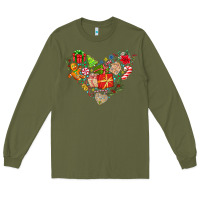 Merry Christmas Heart Long Sleeve Tee | Teevron