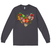 Smoke merry Christmas heart Long Sleeve Tee - CowhideDigitalArt