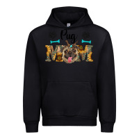 Black western pug mom Urban Hoodie - RanaPortraitStore