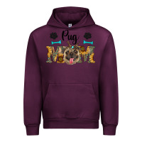Mauve Wine western pug mom Urban Hoodie - RanaPortraitStore