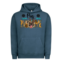 Pigment Midnight Navy western pug mom Urban Hoodie - RanaPortraitStore