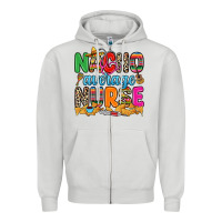 Dove Grey nacho average nurse Zipper Hoodie - RanaPortraitStore