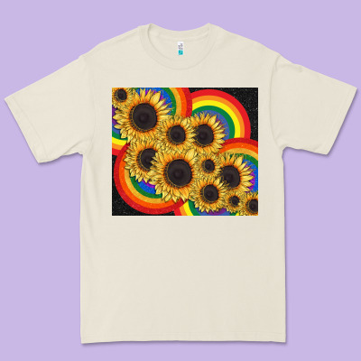 Pride Sunflower Tumbler Premium Tee Designed By Fadigitalartstudio