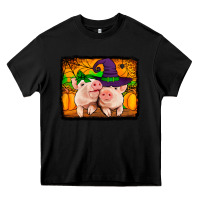 Black halloween pigs Heavy Core Tee - Jasminsmagicworld