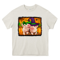 Cream halloween pigs Heavy Core Tee - Jasminsmagicworld