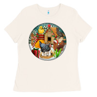 Christmas Coop Ornament Ladies Tee | Teevron