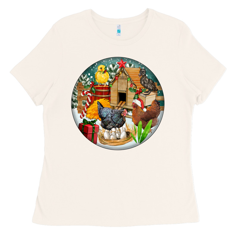 Christmas Coop Ornament Ladies Tee by FaDigitalArtStudio | Teevron