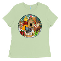 Matcha Christmas coop ornament Ladies Tee - FaDigitalArtStudio