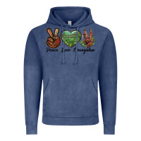 Vintage Denim Peace Love Orangutan Vintage Hoodie - LillyAllenDesigns