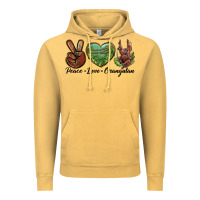 Vintage Mustard Peace Love Orangutan Vintage Hoodie - LillyAllenDesigns