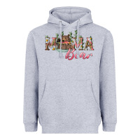 Heather Grey Mama bear with daisy Heavyweight Hoodie - RanaPortraitStore