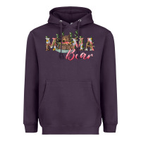 Plum Mama bear with daisy Heavyweight Hoodie - RanaPortraitStore