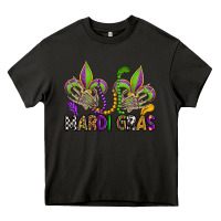 Asphalt mardi gras skeleton hands  fleur de lis Heavy Core Tee - OliviaCreatesArt