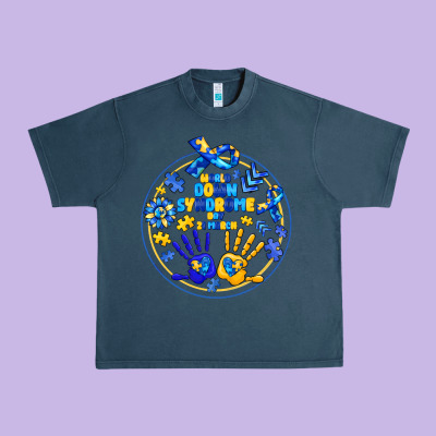World Down Syndrome Day Urban Heavy Tee Designed By Cowhidedigitalart