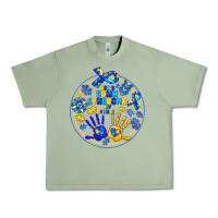 Oil Green World Down Syndrome Day Urban Heavy Tee - CowhideDigitalArt