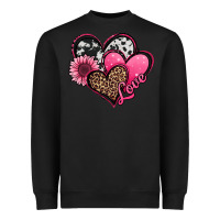Black valentines day western hearts and sunflower Heavyweight Sweatshirt - Jasminsmagicworld