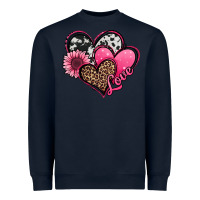 Navy valentines day western hearts and sunflower Heavyweight Sweatshirt - Jasminsmagicworld