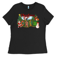 Black Christmas Crew Ladies Tee - FaDigitalArtStudio