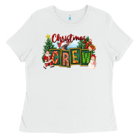 White Christmas Crew Ladies Tee - FaDigitalArtStudio