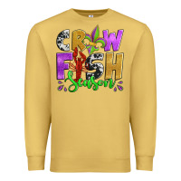 Antique Gold crawfish season mardi gras carnival fleur de lis Premium Sweatshirt - Jasminsmagicworld