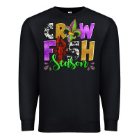 Black crawfish season mardi gras carnival fleur de lis Premium Sweatshirt - Jasminsmagicworld