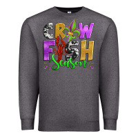 Charcoal Heather crawfish season mardi gras carnival fleur de lis Premium Sweatshirt - Jasminsmagicworld