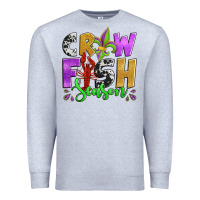 Heather Grey crawfish season mardi gras carnival fleur de lis Premium Sweatshirt - Jasminsmagicworld