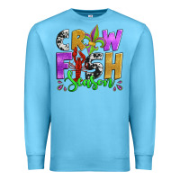 Ocean Blue crawfish season mardi gras carnival fleur de lis Premium Sweatshirt - Jasminsmagicworld