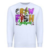 White crawfish season mardi gras carnival fleur de lis Premium Sweatshirt - Jasminsmagicworld