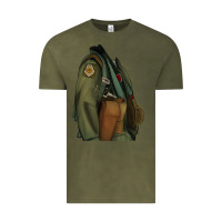 Vintage Olive english pointer airforce Vintage Tee - RanaPortraitStore