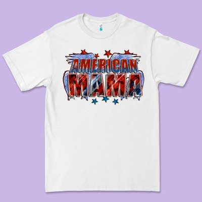 American Mama Mother's Day Premium Tee Designed By Fadigitalartstudio