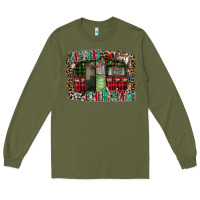 Army Green merry christmas caravan Long Sleeve Tee - CowhideDigitalArt