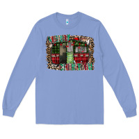 Colony Blue merry christmas caravan Long Sleeve Tee - CowhideDigitalArt