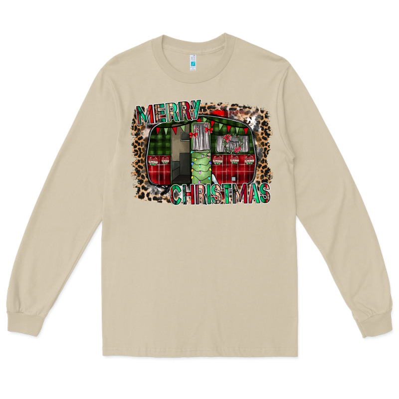 Merry Christmas Caravan Long Sleeve Tee by CowhideDigitalArt | Teevron