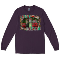Plum merry christmas caravan Long Sleeve Tee - CowhideDigitalArt