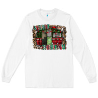 White merry christmas caravan Long Sleeve Tee - CowhideDigitalArt