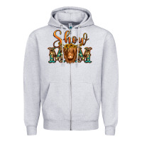 Heather Grey show mom long haired cow Zipper Hoodie - Jasminsmagicworld