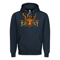 Navy show mom long haired cow Zipper Hoodie - Jasminsmagicworld