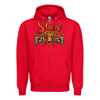 Red show mom long haired cow Zipper Hoodie - Jasminsmagicworld