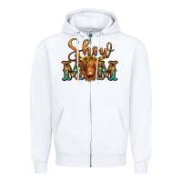 White show mom long haired cow Zipper Hoodie - Jasminsmagicworld