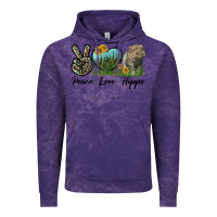 Cloud Purple Peace Love Hippo Vintage Hoodie - LillyAllenDesigns